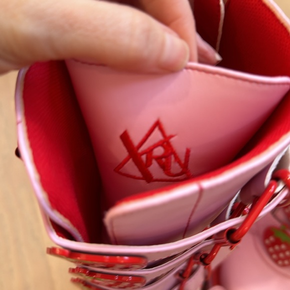 YRU Pink Strawberry Festival Platform Boots - Picture 6 of 7